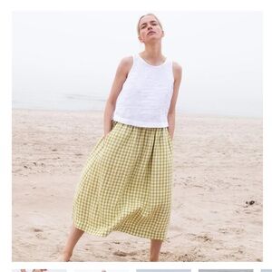 notPERFECTLINEN BAY white linen top medium